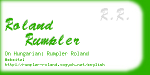 roland rumpler business card